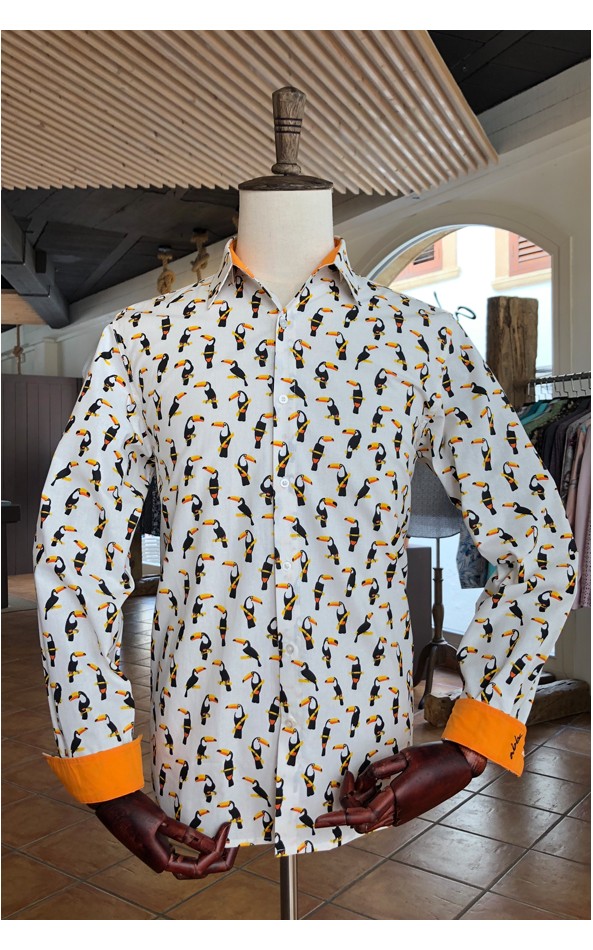 Toucan print men's shirt | ABH Collection JÁVEA