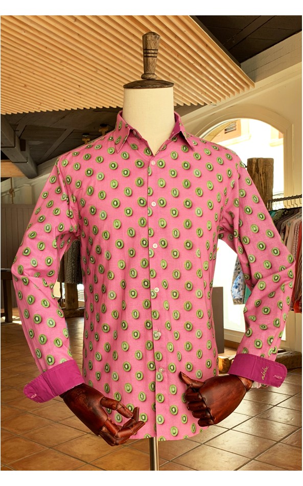 ABH Collection JÁVEA Kiwi pattern men's shirt ABH Collection JÁVEA Kiwi pattern men's shirt