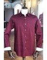 Burgundy polka dot print men's shirt | ABH Collection JÁVEA