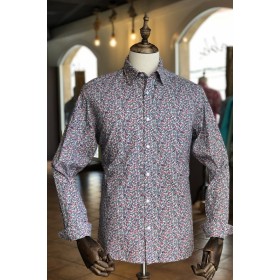 ABH Collection JÁVEA Multicolored blue men shirt