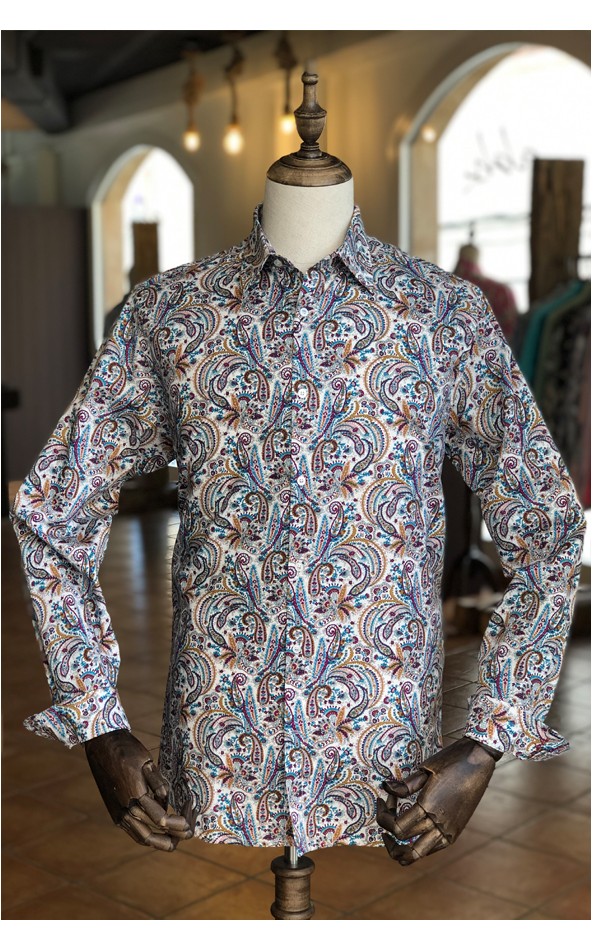 Light cashmere print men's shirt | ABH Collection JÁVEA