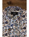 Blue lotus flower print men's shirt | ABH Collection JÁVEA