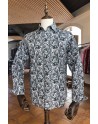 Grey cashmere print men's shirt | ABH Collection JÁVEA