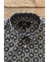 Square print men's black shirt | ABH Collection JÁVEA