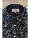 Camisa de hombre azul marino estampado cachemir | ABH Collection JÁVEA