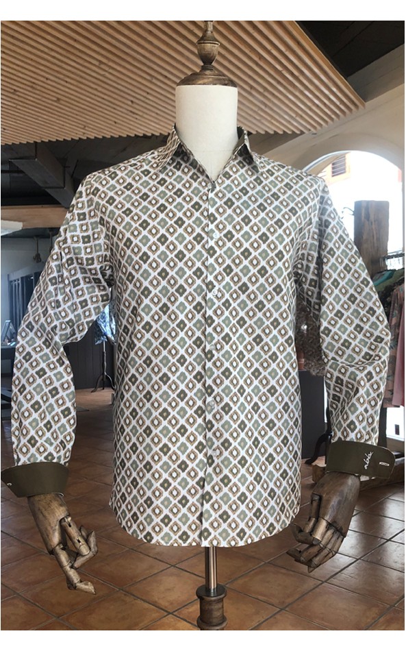 Camisa de hombre estampado diamantes | ABH Collection JÁVEA