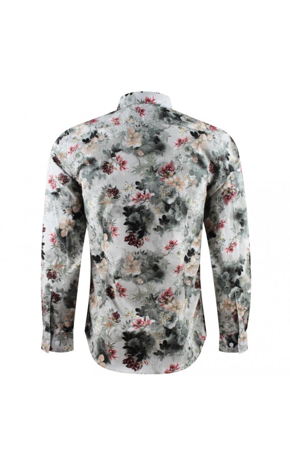 Chemise à Manches Longues à Revers Pour Hommes, Haut Décontracté à Fleurs, Chemise Officielle, Fête Quotidienne, Printemps, été, 11 Couleurs