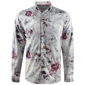 Large flowers print grey...