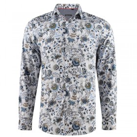 Men's lotus flower print shirt