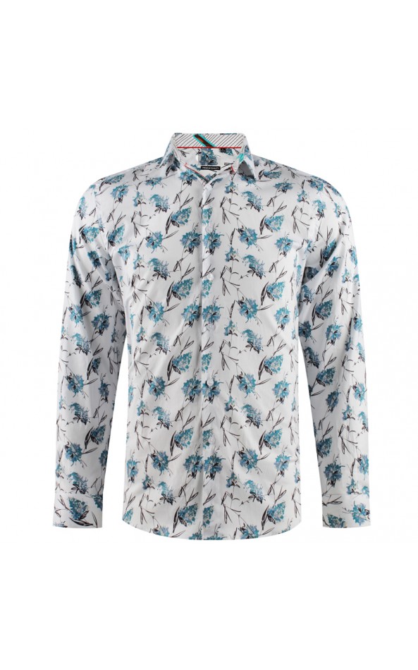 Hibiscus flower print men's shirt | ABH Collection JÁVEA