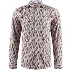 Surfboard print men's shirt