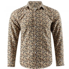 Chemise homme beige imprimé...
