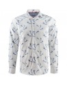 Shrimp print white men's shirt | ABH Collection JÁVEA