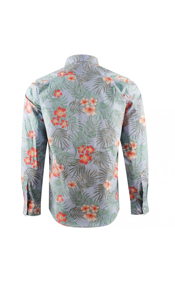 Chemise Manches Longues Homme Imprimé Noël - Style Hawaïen, Slim Fit, Grandes Tailles | Col Rabattu, Boutons Thématiques, T-shirt Festif
