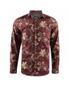 Camisa de hombre marrón estampado flores | ABH Collection JÁVEA