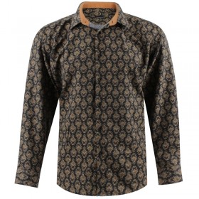 Chemise homme noire imprimé...