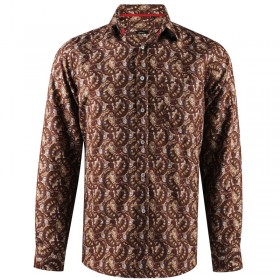 Cashmere print brown men's...