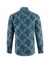 Camisa de hombre azul estampado geométrico | ABH Collection JÁVEA