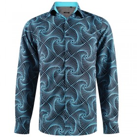 Geometric print blue men's...