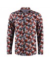 Camisa de hombre negro estampado floral | ABH Collection JÁVEA