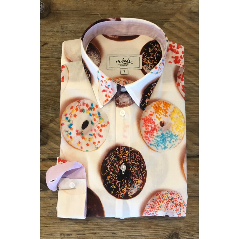 Camisa de hombre estampado Donuts | ABH Collection JÁVEA
