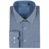 Blue men's shirt honeycomb print | ABH Collection JÁVEA