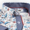 Camisa de hombre blanca estampada con diseño floral | ABH Collection JÁVEA