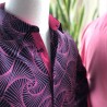 Geometric print fuchsia men's shirt | ABH Collection JÁVEA