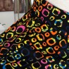 Men's black shirt with multicolored rounded print | ABH Collection JÁVEA