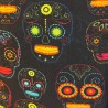 Men's short-sleeve shirt with Mexican skull print