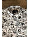 Black flower print men's shirt | ABH Collection JÁVEA