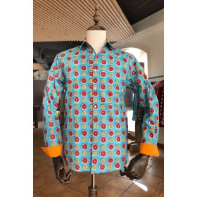 Citrus print men's shirt