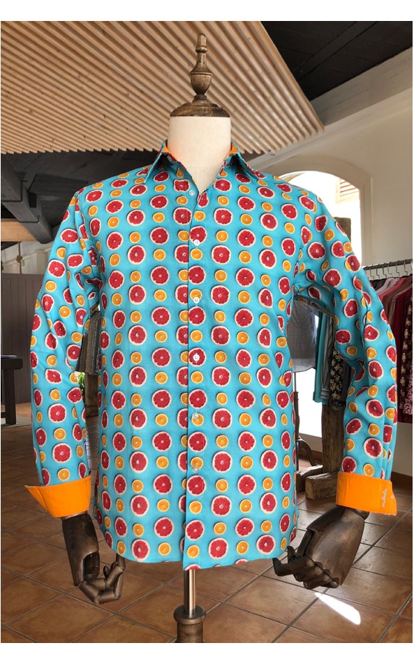 Camisa de hombre estampado cítricos | ABH Collection JÁVEA